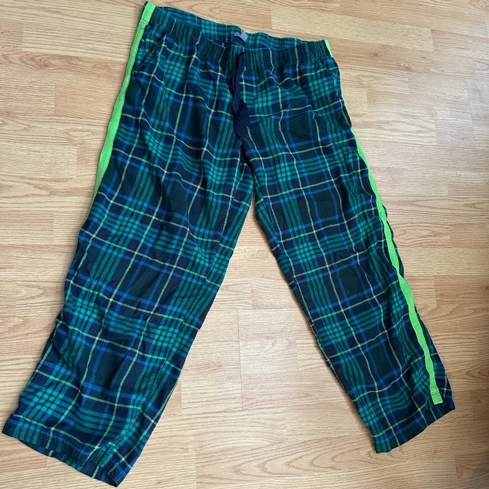 Aerie Green and Blue Plaid Pajama Pants